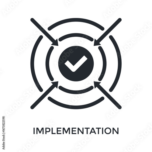 Implementation Icon Glyph Style. Vector Illustration For Graphic Design