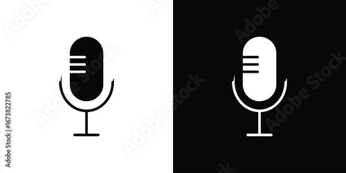Microphone icon graphic doodle designs collection