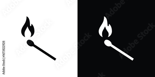 Matches icon graphic doodle designs collection