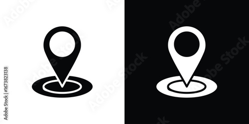 Location pin icon graphic doodle designs collection