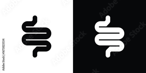 Intestine icon graphic doodle designs collection