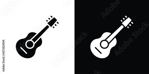 Guitar icon graphic doodle designs collection