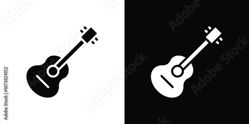 Guitar icon graphic doodle designs collection