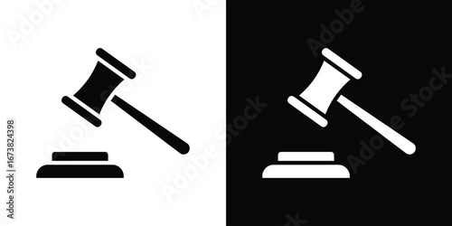 Gavel icon graphic doodle designs collection