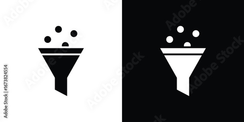 Funnel icon graphic doodle designs collection