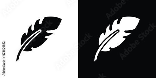 Feather icon graphic doodle designs collection