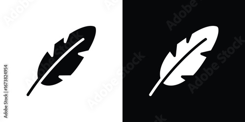 Feather icon graphic doodle designs collection