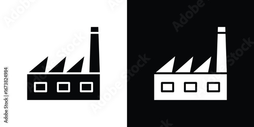 Factory icon graphic doodle designs collection