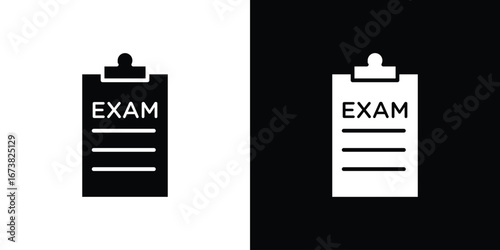 Exam icon graphic doodle designs collection