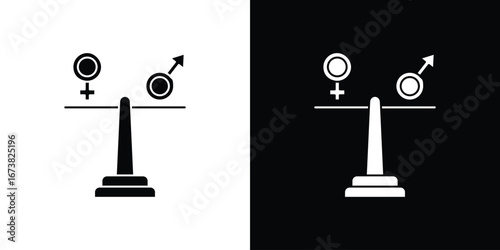 Equality icon graphic doodle designs collection