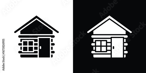 Cabin icon graphic doodle designs collection