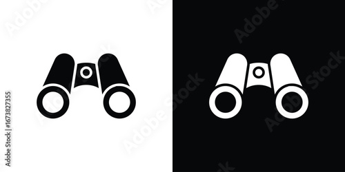 Binoculars icon graphic doodle designs collection
