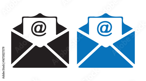 Vector Icons of Email Envelopes for Digital Communication vector illustration 