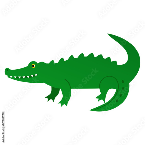 cartoon crocodile with a smile