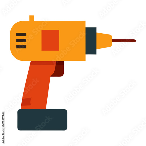 electric screwdriver isolated on white background