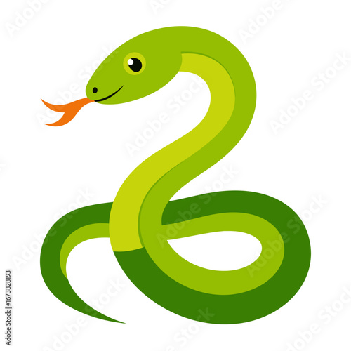 Wallpaper Mural green snake vector illustration Torontodigital.ca