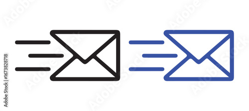 Simple Email Envelope Icons for Online Messaging vector illustration 