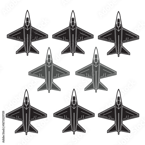 Air Force Formation of Jet Planes