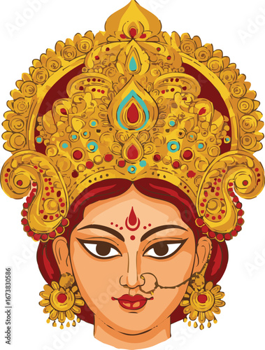  Ornate Crown of Goddess Durga