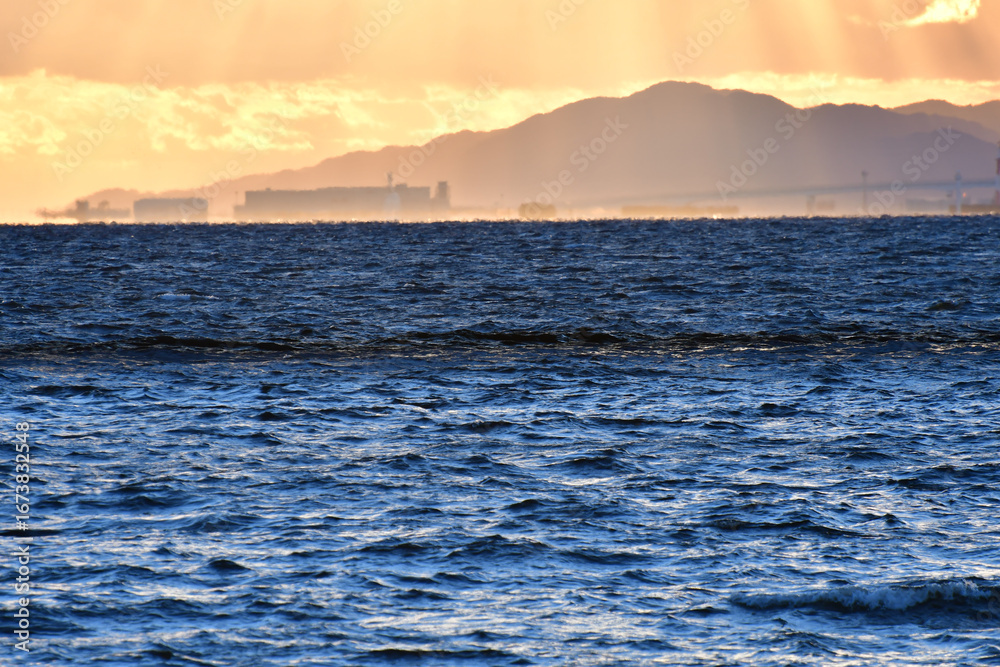 Fototapeta premium 甲子園浜の夕景