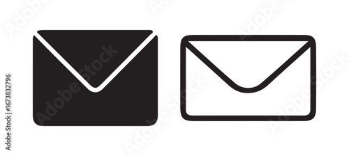Flat Design Email Envelope Illustrations for Digital Communication vector illustration 