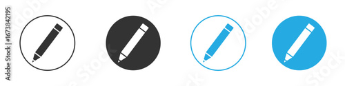 Pencil icon. simple illustration graphic doodle black design