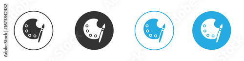 Palette icon. simple illustration graphic doodle black design