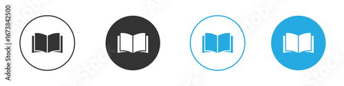 open book icon. simple illustration graphic doodle black design