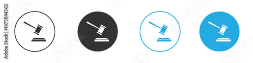 Gavel icon. simple illustration graphic doodle black design