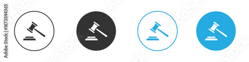 Gavel icon. simple illustration graphic doodle black design