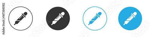 Dropper icon. simple illustration graphic doodle black design