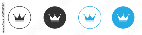 Crown icon. simple illustration graphic doodle black design
