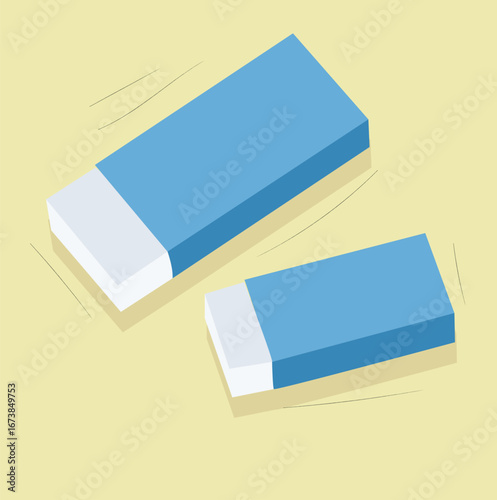 eraser. Eraser vector isolated. a topview of an eraser