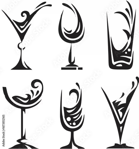 Elegant Wine and Liqueur Glas...