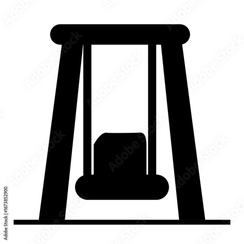 silhouette of a swings for kids