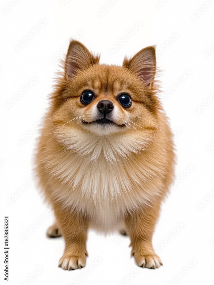 Obraz premium a brown golden yellow orange Pomeranian puppy dog