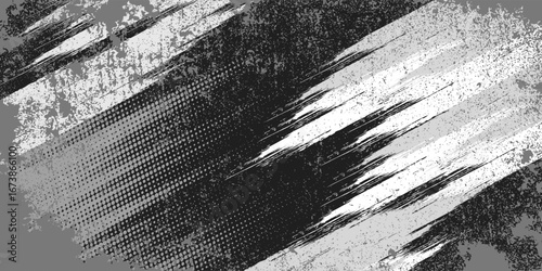 Abstract glitch art with diagonal lines and digital noise in grayscale tones. Modern futuristic texture design, distorted pattern background, perfect for technology, cyber, and creative projects.