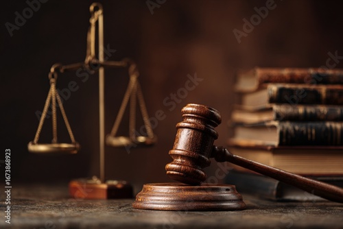 Probate Law Concept with Judge 's Gavel and Scales of Justice as Symbols of the Legal System