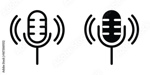 Mic icon design template