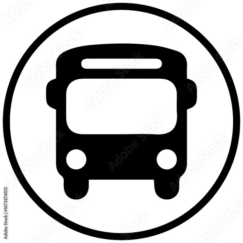 bus icon on white background