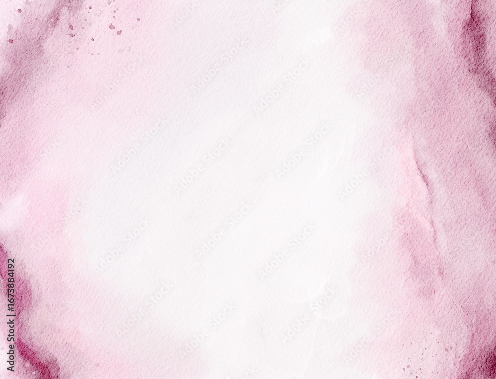 Fototapeta premium Hand Drawn Timeless Abstract Romantic Elegant Pink Purple Watercolour Brushstrokes Horizontal Background for Invitation Design and Greeting Cards
