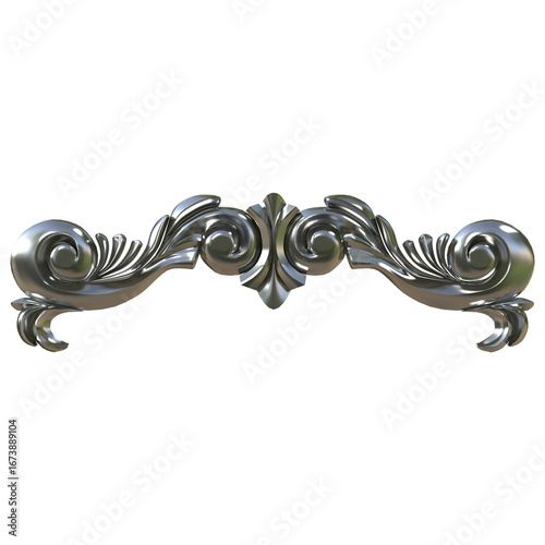 Ornament vintage metal silver