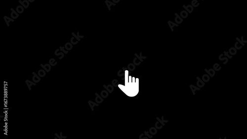 motion recording cursor button click, green screen. click icon, mouse click icon video