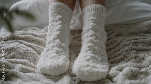 Advertising concept showing white socks as stylish and everyday fashion item