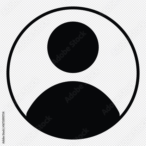 User profile icon vector. Avatar or person icon. Person and Profile, User silhouette isolated on transparant background. vector illustration.