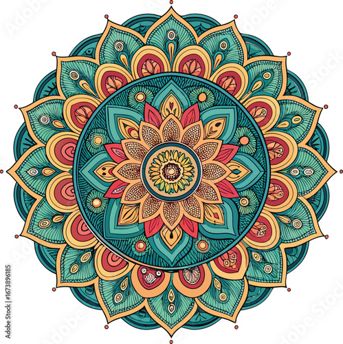 creative floral mandala design