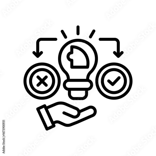 Hypothesize Solution line icon
