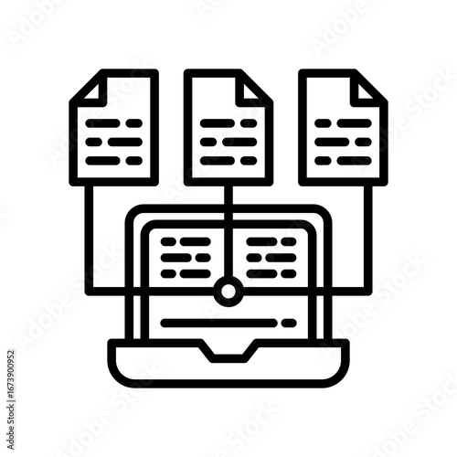 Collecting Data line icon