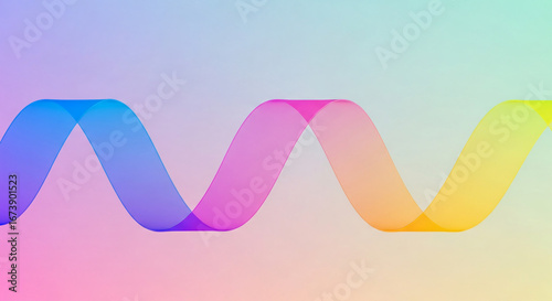 Soft Gradient Sine Wave Line
