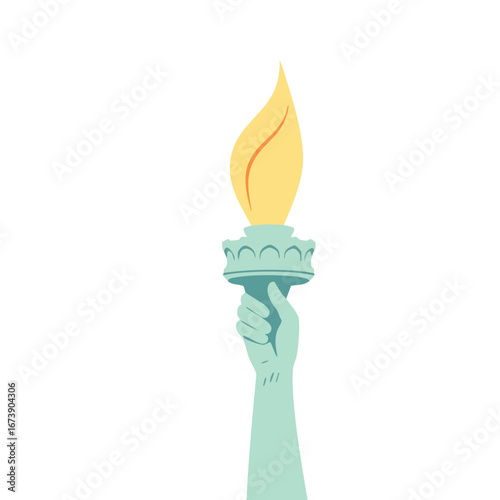 The torch of the Statue of Liberty